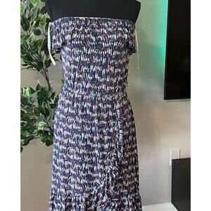 Lilly Pulitzer “Oh Boy” Strapless Ruffle Mini Dress Women Size M